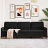 vidaXL Sofa 3-osobowa, czarny, 210 cm, obita aksamitem