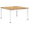 vidaXL Stolik kawowy Biały 80 x 80,5 x 45 cm Lite Drewno Akacji