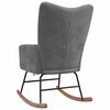 vidaXL Fotel bujany, ciemnoszary, tapicerowany aksamitem