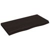 vidaXL P&oacute;łka, ciemnobrązowa, 100x50x(2-6) cm, wykończone drewno dębowe