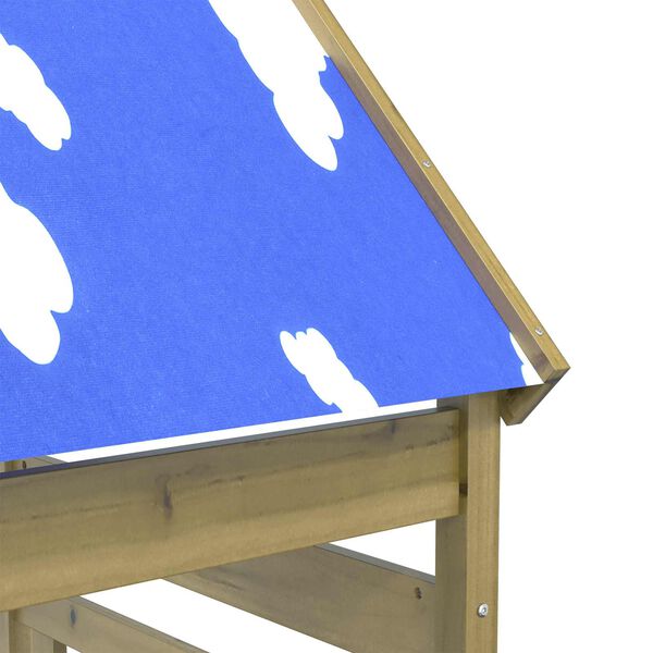 vidaXL Wieża zabaw Brązowy 52,5 x 85 x 265 cm Drewno impregnowane lite