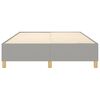 vidaXL Ł&oacute;żko kontynentalne, jasnoszara, 140x190 cm, obita tkaniną