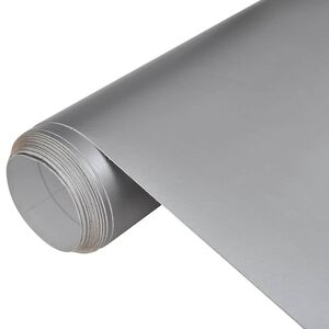 vidaXL Folie samochodowe, 2 szt., matowe srebrne, 100x150 + 50x150 cm