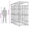 vidaXL Kojec zewnętrzny dla ps&oacute;w, z zadaszeniem, stalowy, 1,84 m&sup2;
