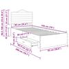 vidaXL Ramka ł&oacute;żka Dąb wędzony 90 x 190 cm Materiał drewnopochodny