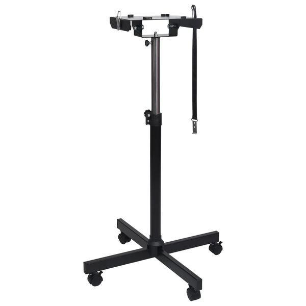 vidaXL Suszarka dla zwierząt, 2-silnikowa, ze stojakiem, czarna