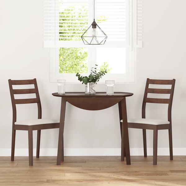 vidaXL Krzesła do jadalni z poduszkami 2 szt. lite drewno gumowe