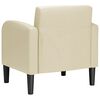 vidaXL Sofa Fotel z Podłokietnikami Kremowy 54 cm Sk&oacute;ra ekologiczna