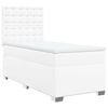 vidaXL Łóżko kontynentalne z materacem, białe, ekoskóra 100x200 cm