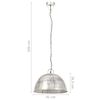 vidaXL Industrialna lampa wisząca, 25 W, srebrna, okrągła, 41 cm, E27
