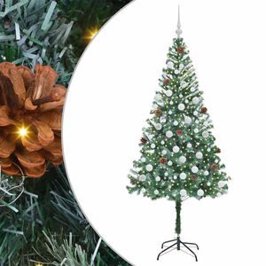 vidaXL Sztuczna choinka z 300 diodami LED Zielony 180 cm PVC i stal
