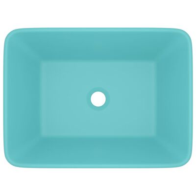 vidaXL Luksusowa umywalka, jasnozielony matowy, 41x30x12 cm, ceramika