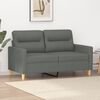 vidaXL Sofa 2-osobowa, ciemnoszara, 120 cm, tapicerowana tkaniną