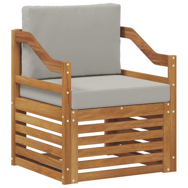 vidaXL Zestaw sof na zewnątrz z poduszką Naturalny 67 x 63 x 73 cm