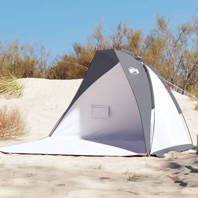 vidaXL Namiot plażowy, szary, 268x223x125 cm, poliester 185T