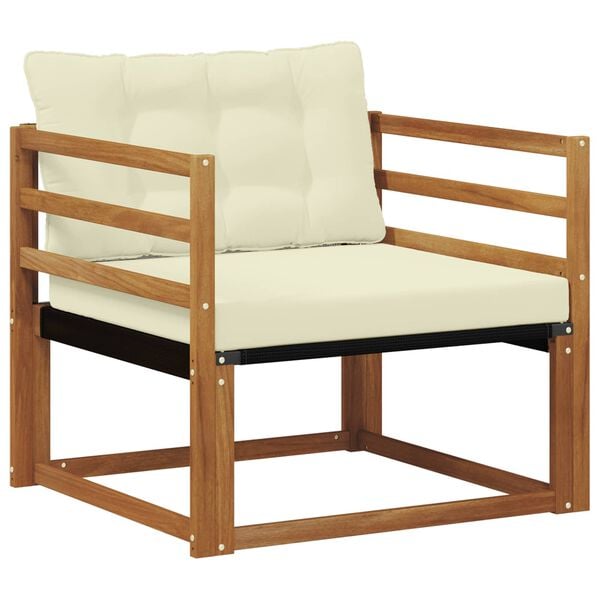 vidaXL Zestaw sof na zewnątrz Drewno akacji i tekstylen Naturalny