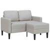 vidaXL Sofa 2-osobowa z szezlongiem w kształcie litery L Cloud Grey