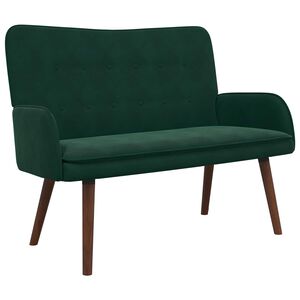 vidaXL Sofa dwuosobowa Ciemnozielony 115 x 61 x 87 cm Welur