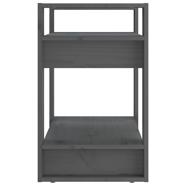 vidaXL Regał na książki/przegroda, szary, 60x35x57 cm, sosnowy