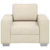 vidaXL Sofa Beżowy 100 x 80 x 82 cm Tkanina lniana