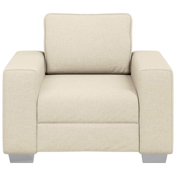 vidaXL Sofa Beżowy 100 x 80 x 82 cm Tkanina lniana