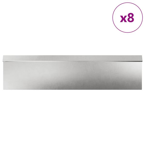 vidaXL Płoty ślimakowe 12 pcs Srebrny Stal nierdzewna