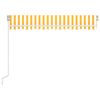 vidaXL Ręcznie zwijana markiza z LED, 350 x 250 cm, ż&oacute;łto-biała