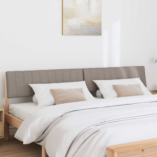 vidaXL Tapicerowane wezgłowie Ciemnoszary 200 cm Lite drewno sosnowe