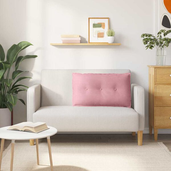 vidaXL Poduszka na plecy R&oacute;żowy 80 x 50 cm Tkanina sztruksowa