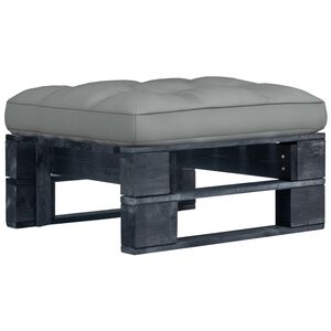 vidaXL Ogrodowy stołek z palet, impregnowane na czarno drewno sosnowe