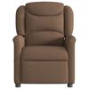 vidaXL Rozkładany fotel masujący, brązowy, obity tkaniną