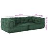vidaXL 2-osobowa sofa modułowa, zielony, 140x70x36, tkanina