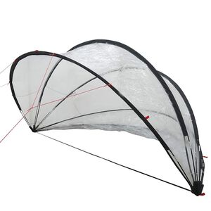 vidaXL Kopuła basenowa 405 x 405 x 192 cm PVC przezroczysty