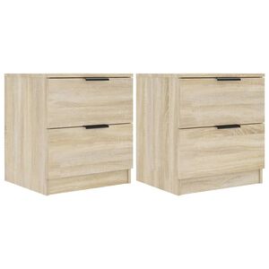 vidaXL Szafki nocne, 2 szt., dąb sonoma, materiał drewnopochodny