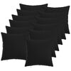 vidaXL Poszewka na poduszkę 12 pcs HEERLEN Czarny 40 x 40 cm