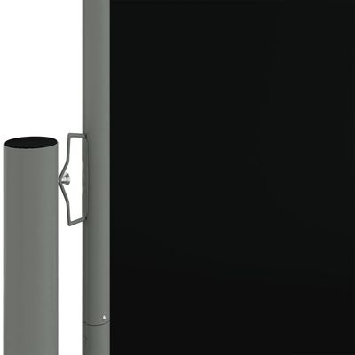 vidaXL Zwijana markiza boczna, czarna, 117x1200 cm