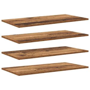 vidaXL P&oacute;łka na książki 3 poziom&oacute;w 4 szt. 80 x 40 x 1,5 cm Brązowy