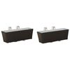 vidaXL Balustrada 2 pcs Czarny 50 x 17 x 17 cm Metal
