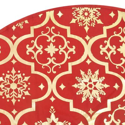 vidaXL Luksusowa osłona pod choinkę ze skarpetą, czerwona, 90 cm