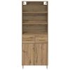 vidaXL Highboard z szufladą Dąb rzemieślniczy 69,5 x 34 x 180 cm