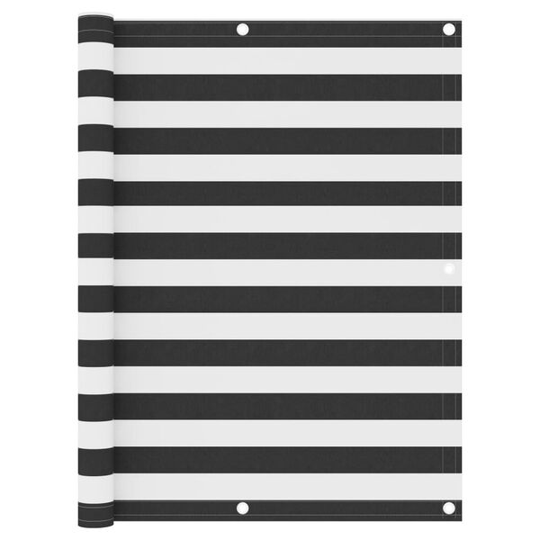 vidaXL Parawan balkonowy antracytowo-biały, 120x500 cm, tkanina Oxford