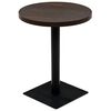 vidaXL Stolik bistro z MDF, stalowa podstawa, 60x75 cm, ciemny jesion