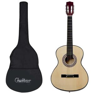 vidaXL Gitara klasyczna dla początkujących, 4/4, 39", z pokrowcem