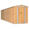 vidaXL Szopa ogrodowa, jasnobrązowa 192x772x223 cm, stal galwanizowana