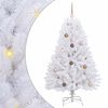 vidaXL Sztuczna choinka Biały 80 x 80 x 150 cm PVC i Metal