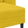vidaXL Sofa 2-osobowa z szezlongiem w kształcie litery L, ż&oacute;łta, 125cm