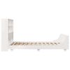 vidaXL Rama ł&oacute;żka bez materaca, biała, 160x200 cm, lite drewno sosnowe