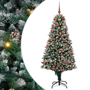 vidaXL Sztuczna choinka z podstawą Zielony 180 cm PVC i Stal i Plastik