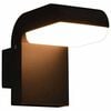 vidaXL Oświetlenie ścienne zewnętrzne LED, 9 W, czarne, owalne