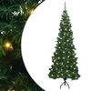 vidaXL Rogowa Sztuczna Choinka z podstawą Zielony 180 cm PVC i Metal